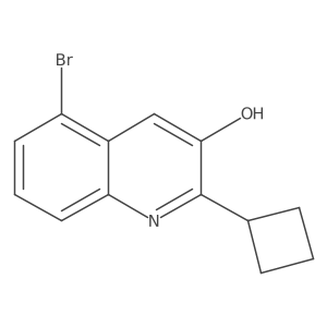 5-Bromo-2-cyclobutylquinolin-3-ol结构式