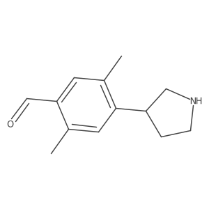 2,5-Dimethyl-4-(pyrrolidin-3-yl)benzaldehyde Structure