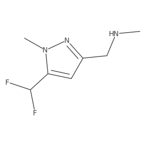 {[5-(difluoromethyl)-1-methyl-1H-pyrazol-3-yl]methyl}(methyl)amine Structure