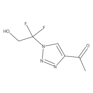 1-[1-(1,1-difluoro-2-hydroxyethyl)-1H-1,2,3-triazol-4-yl]ethan-1-one Structure