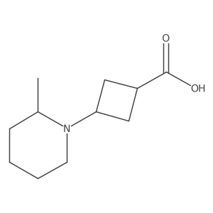 3-(2-Methylpiperidin-1-yl)cyclobutane-1-carboxylic acid Structure