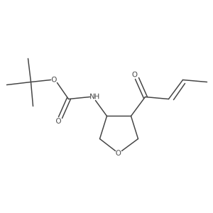 tert-butyl N-[4-(but-2-enoyl)oxolan-3-yl]carbamate Structure