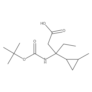 3-{[(Tert-butoxy)carbonyl]amino}-3-(2-methylcyclopropyl)pentanoic acid Structure