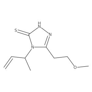 4-(but-3-en-2-yl)-5-(2-methoxyethyl)-4H-1,2,4-triazole-3-thiol结构式