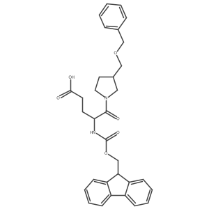 5-{3-[(benzyloxy)methyl]pyrrolidin-1-yl}-4-({[(9H-fluoren-9-yl)methoxy]carbonyl}amino)-5-oxopentanoic acid结构式