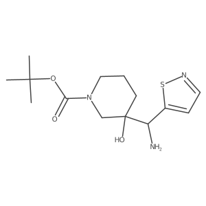 Tert-butyl 3-[amino(1,2-thiazol-5-yl)methyl]-3-hydroxypiperidine-1-carboxylate Structure
