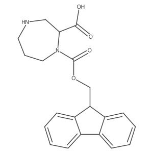 1-{[(9H-fluoren-9-yl)methoxy]carbonyl}-1,4-diazepane-2-carboxylic acid结构式