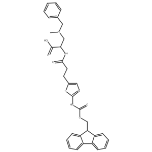 3-[benzyl(methyl)amino]-2-{3-[2-({[(9H-fluoren-9-yl)methoxy]carbonyl}amino)-1,3-thiazol-5-yl]propanamido}propanoic acid Structure