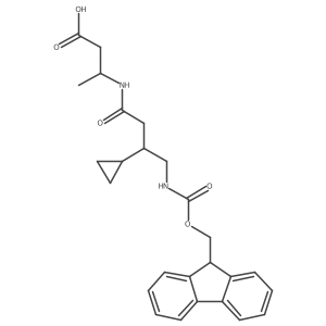3-[3-cyclopropyl-4-({[(9H-fluoren-9-yl)methoxy]carbonyl}amino)butanamido]butanoic acid结构式