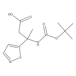 3-{[(Tert-butoxy)carbonyl]amino}-3-(1,2-thiazol-5-yl)butanoic acid结构式