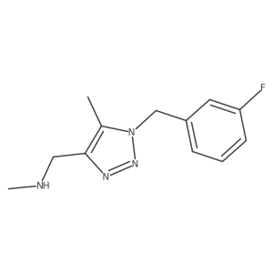 ({1-[(3-fluorophenyl)methyl]-5-methyl-1H-1,2,3-triazol-4-yl}methyl)(methyl)amine结构式