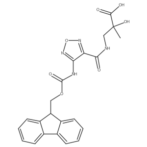 3-{[4-({[(9H-fluoren-9-yl)methoxy]carbonyl}amino)-1,2,5-oxadiazol-3-yl]formamido}-2-hydroxy-2-methylpropanoic acid Structure