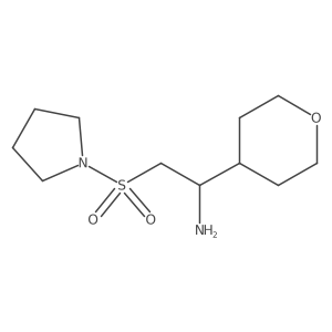 1-(Oxan-4-yl)-2-(pyrrolidine-1-sulfonyl)ethan-1-amine结构式