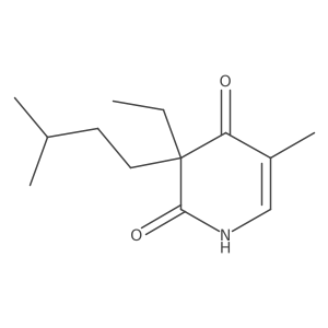 3-Ethyl-5-methyl-3-(3-methylbutyl)-1,2,3,4-tetrahydropyridine-2,4-dione Structure