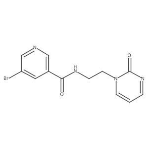 5-bromo-N-[2-(2-oxopyrimidin-1-yl)ethyl]pyridine-3-carboxamide Structure