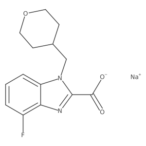 Sodium 4-fluoro-1-[(tetrahydro-2H-pyran-4-yl)methyl]-1H-benzo[d]imidazole-2-carboxylate Structure