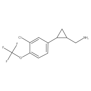 rac-[(1R,2R)-2-[3-chloro-4-(trifluoromethoxy)phenyl]cyclopropyl]methanamine结构式