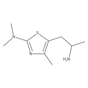 5-[(2S)-2-aminopropyl]-N,N,4-trimethyl-1,3-thiazol-2-amine结构式