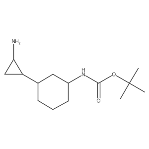tert-butyl N-[(1R)-3-[(1RS,2SR)-2-aminocyclopropyl]cyclohexyl]carbamate Structure