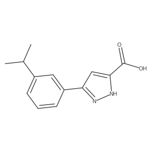 5-[3-(propan-2-yl)phenyl]-1H-pyrazole-3-carboxylic acid Structure