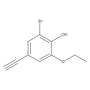 2-Bromo-6-ethoxy-4-ethynylphenol结构式