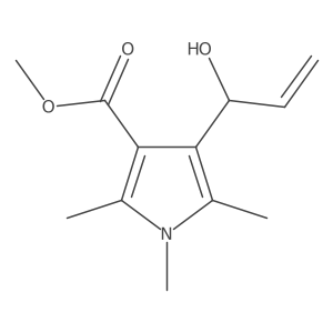 methyl 4-(1-hydroxyprop-2-en-1-yl)-1,2,5-trimethyl-1H-pyrrole-3-carboxylate结构式