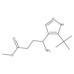 methyl 4-amino-4-(3-tert-butyl-1H-pyrazol-4-yl)butanoate结构式