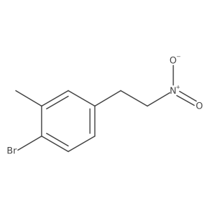 1-Bromo-2-methyl-4-(2-nitroethyl)benzene结构式