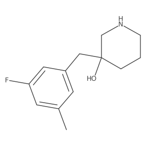 3-[(3-Fluoro-5-methylphenyl)methyl]piperidin-3-ol Structure