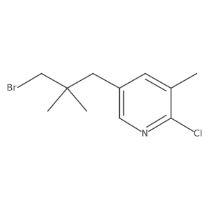 5-(3-Bromo-2,2-dimethylpropyl)-2-chloro-3-methylpyridine Structure