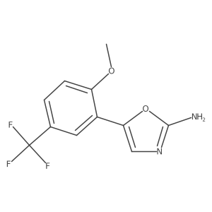 5-[2-Methoxy-5-(trifluoromethyl)phenyl]-1,3-oxazol-2-amine结构式