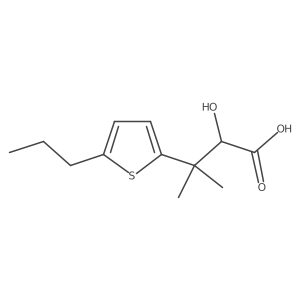 2-Hydroxy-3-methyl-3-(5-propylthiophen-2-yl)butanoic acid Structure