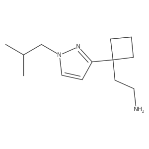2-{1-[1-(2-methylpropyl)-1H-pyrazol-3-yl]cyclobutyl}ethan-1-amine Structure