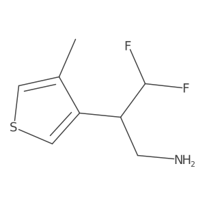 3,3-Difluoro-2-(4-methylthiophen-3-yl)propan-1-amine Structure