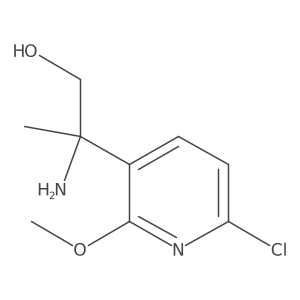 2-Amino-2-(6-chloro-2-methoxypyridin-3-yl)propan-1-ol结构式