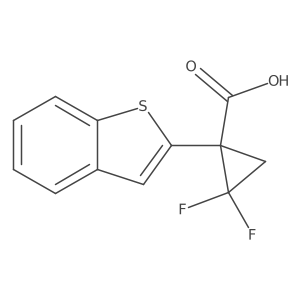 1-(1-Benzothiophen-2-yl)-2,2-difluorocyclopropane-1-carboxylic acid Structure