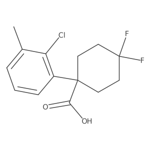 1-(2-Chloro-3-methylphenyl)-4,4-difluorocyclohexane-1-carboxylic acid Structure