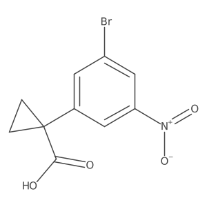 1-(3-Bromo-5-nitrophenyl)cyclopropane-1-carboxylic acid Structure