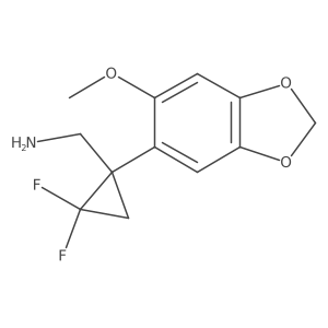 [2,2-Difluoro-1-(6-methoxy-1,3-dioxaindan-5-yl)cyclopropyl]methanamine Structure