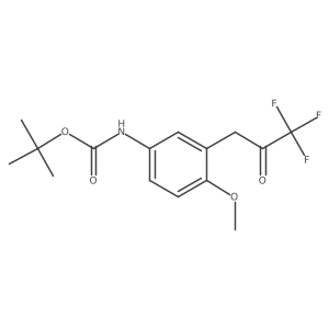tert-butyl N-[4-methoxy-3-(3,3,3-trifluoro-2-oxopropyl)phenyl]carbamate结构式