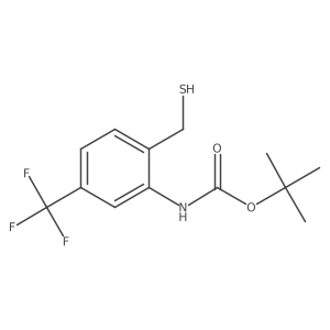 tert-butyl N-[2-(sulfanylmethyl)-5-(trifluoromethyl)phenyl]carbamate Structure