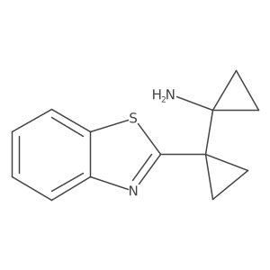 1-[1-(1,3-Benzothiazol-2-yl)cyclopropyl]cyclopropan-1-amine结构式