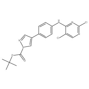4-[4-[(2,5-Dichloro-4-pyrimidinyl)amino]phenyl]-1H-pyrazole-1-carboxylic acid 1,1-dimethylethyl ester结构式