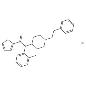 Ortho-methylfuranylfentanyl hydrochloride结构式