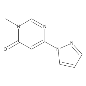 3-methyl-6-(1H-pyrazol-1-yl)-3,4-dihydropyrimidin-4-one结构式