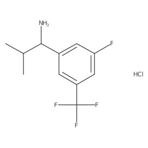 1-(3-Fluoro-5-(trifluoromethyl)phenyl)-2-methylpropan-1-amine hydrochloride Structure