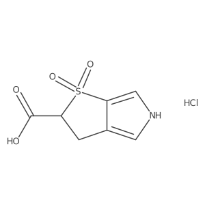 1,1-Dioxo-3,5-dihydro-2H-thieno[2,3-c]pyrrole-2-carboxylic acid;hydrochloride Structure