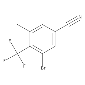 3-Bromo-5-methyl-4-(trifluoromethyl)benzonitrile Structure