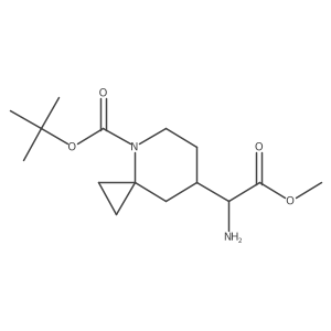 tert-Butyl 7-((R)-1-amino-2-methoxy-2-oxoethyl)-4-azaspiro[2.5]octane-4-carboxylate Structure