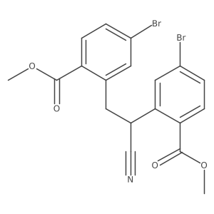 Dimethyl 2,2'-(1-cyanoethane-1,2-diyl)bis(4-bromobenzoate)结构式
